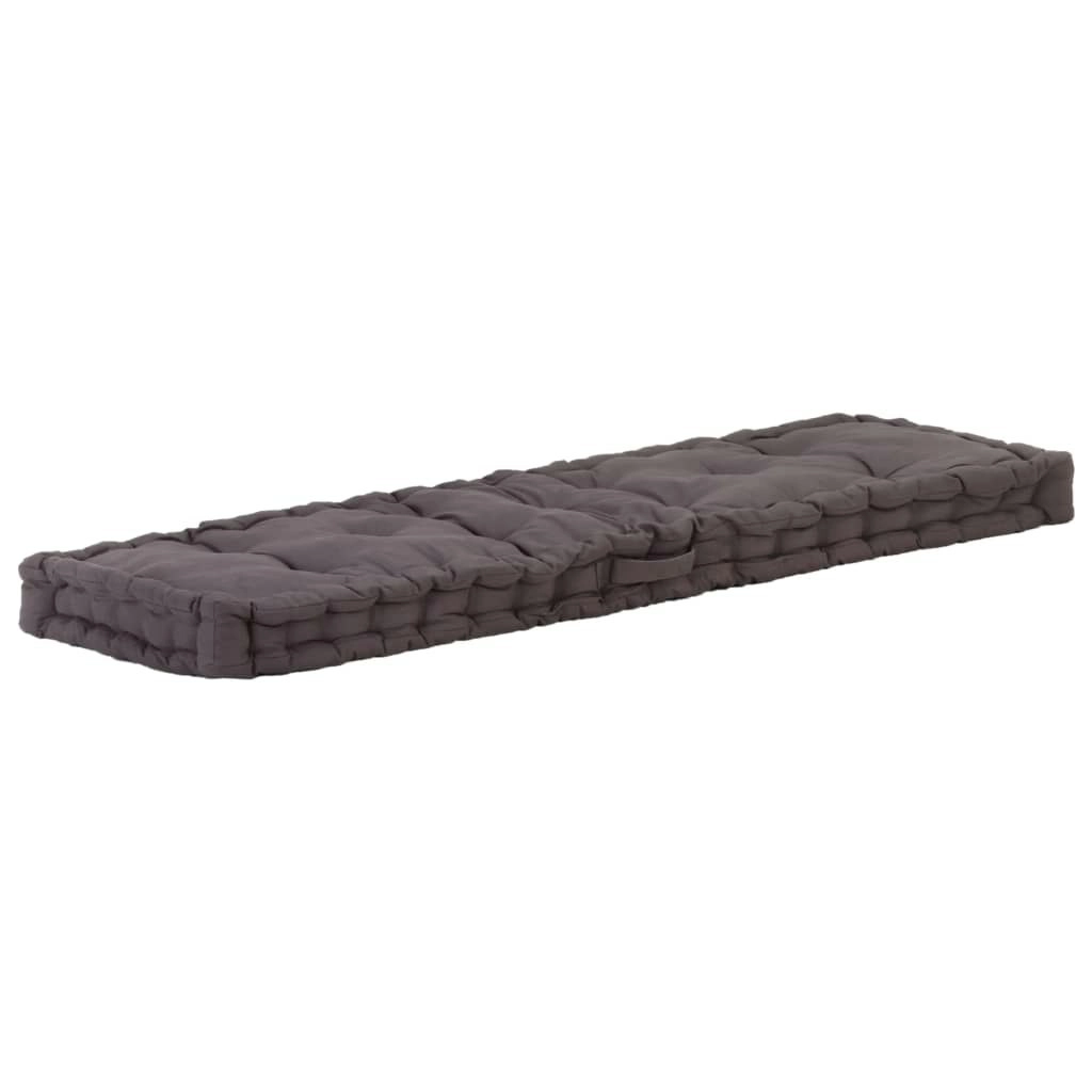 Pallet Floor Cushion Cotton 120x40x7 cm Anthracite 48675