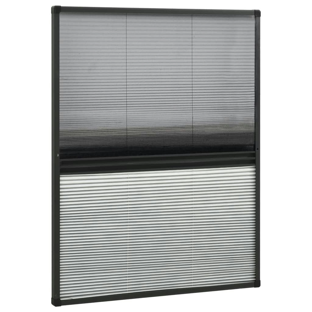 Plisse Insect Screen for Windows Aluminium 80x100 cm with Shade 148683