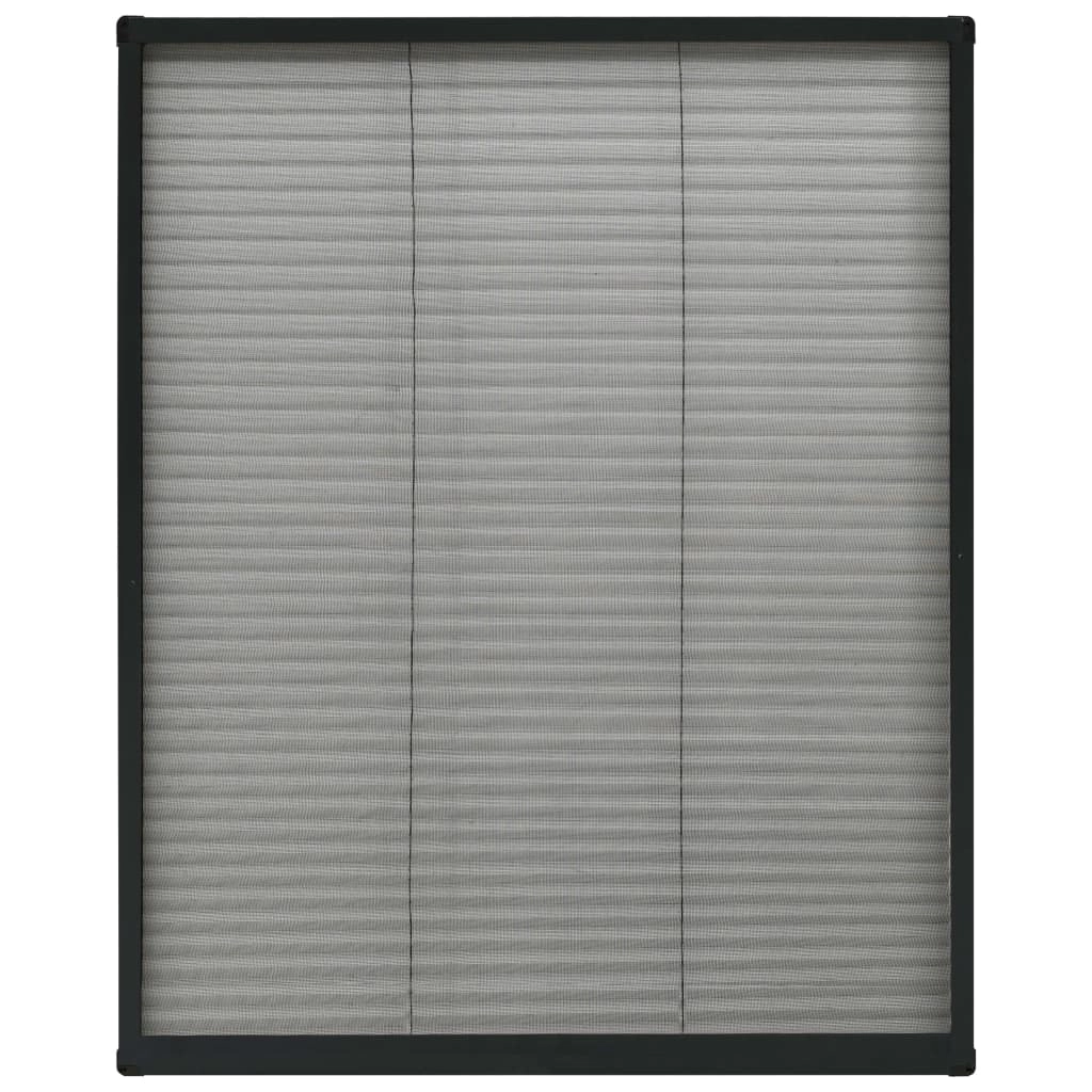 Plisse Insect Screen for Windows Aluminium Anthracite 80x100 cm 148664