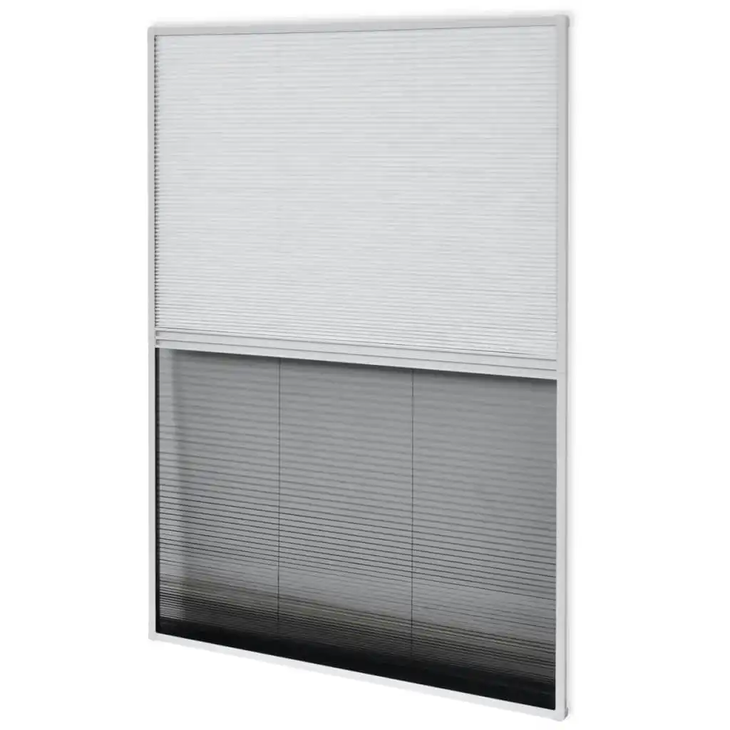 Plisse Insect Screen for Windows Aluminium 80x120 cm with Shade 142617