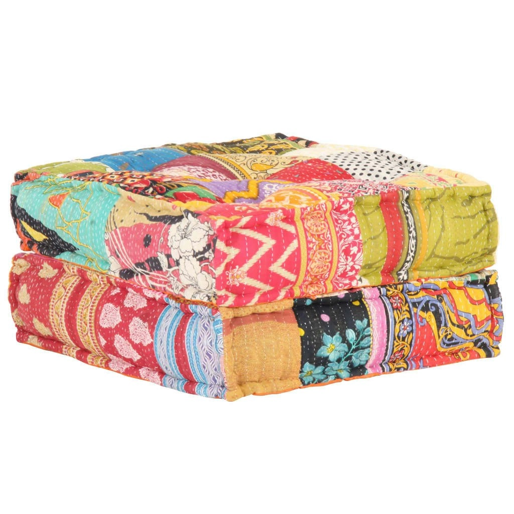 Pouffe 60x70x36 cm Patchwork Fabric 287707