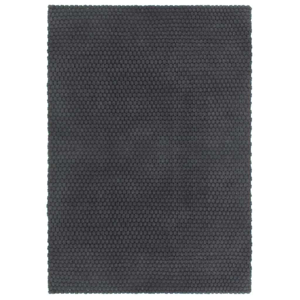 Rug Rectangular Anthracite 180x250 cm Cotton 345118