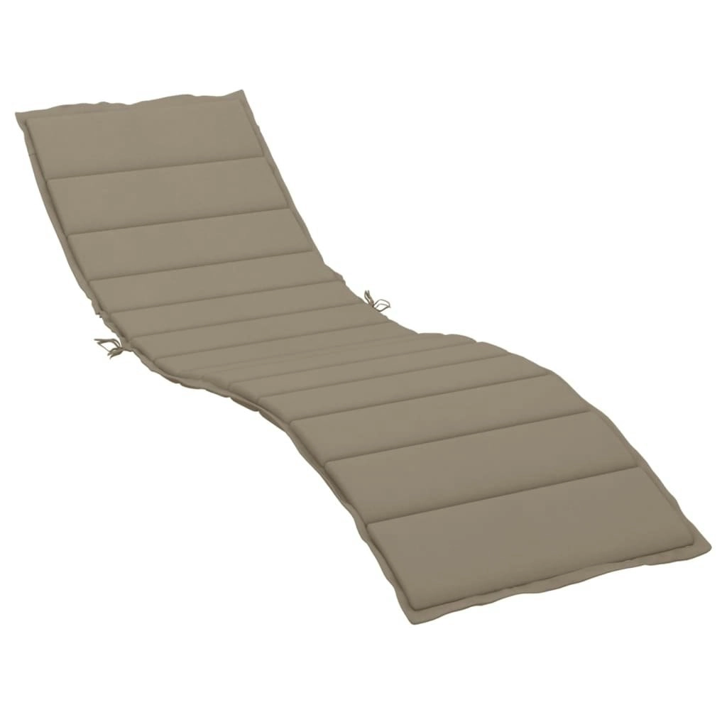 Sun Lounger Cushion Taupe 200x50x3cm Oxford Fabric 314196