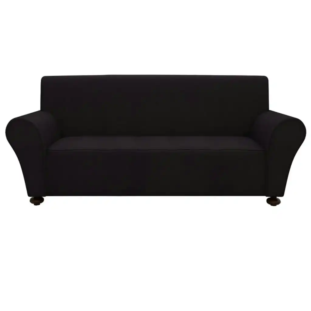 Stretch Couch Slipcover Black Polyester Jersey 131081