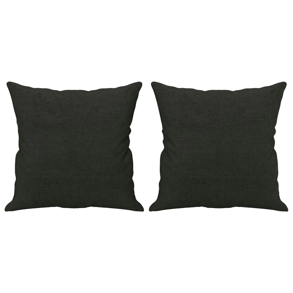 Throw Pillows 2 pcs Black 40x40 cm Fabric 349475