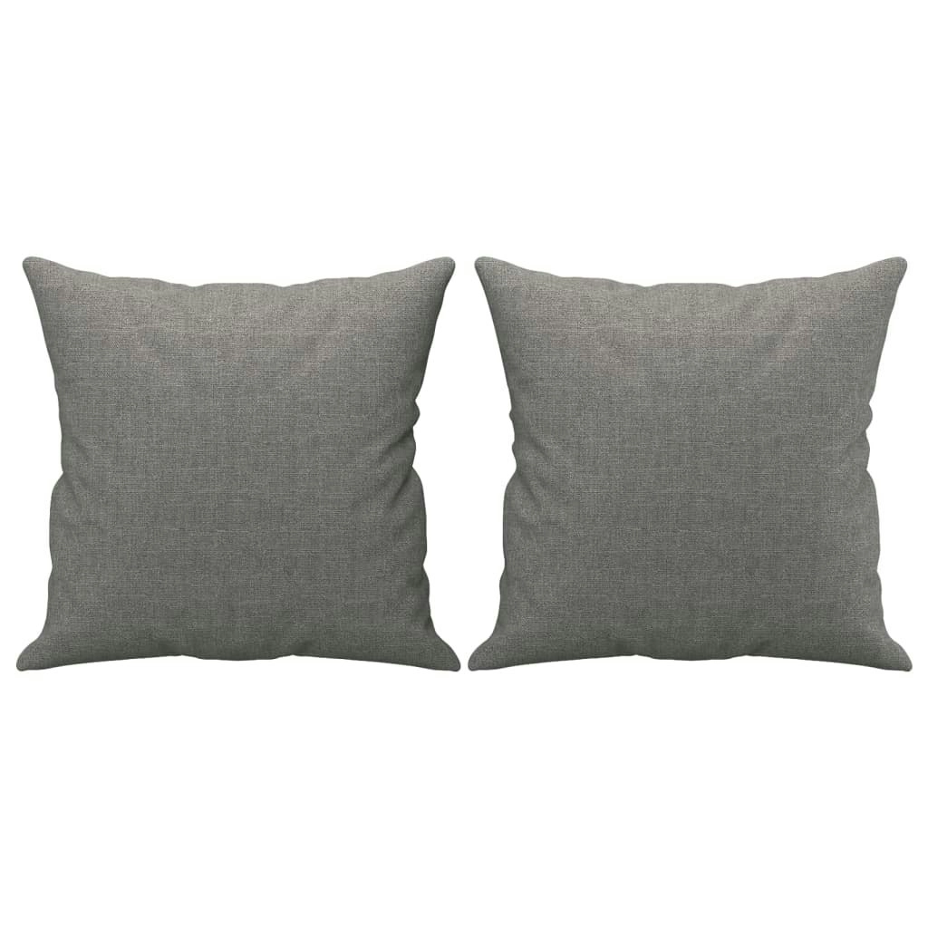 Throw Pillows 2 pcs Dark Grey 40x40 cm Fabric 349472