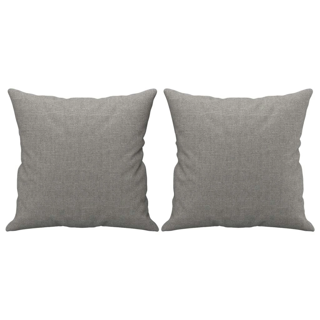 Throw Pillows 2 pcs Light Grey 40x40 cm Fabric 349471