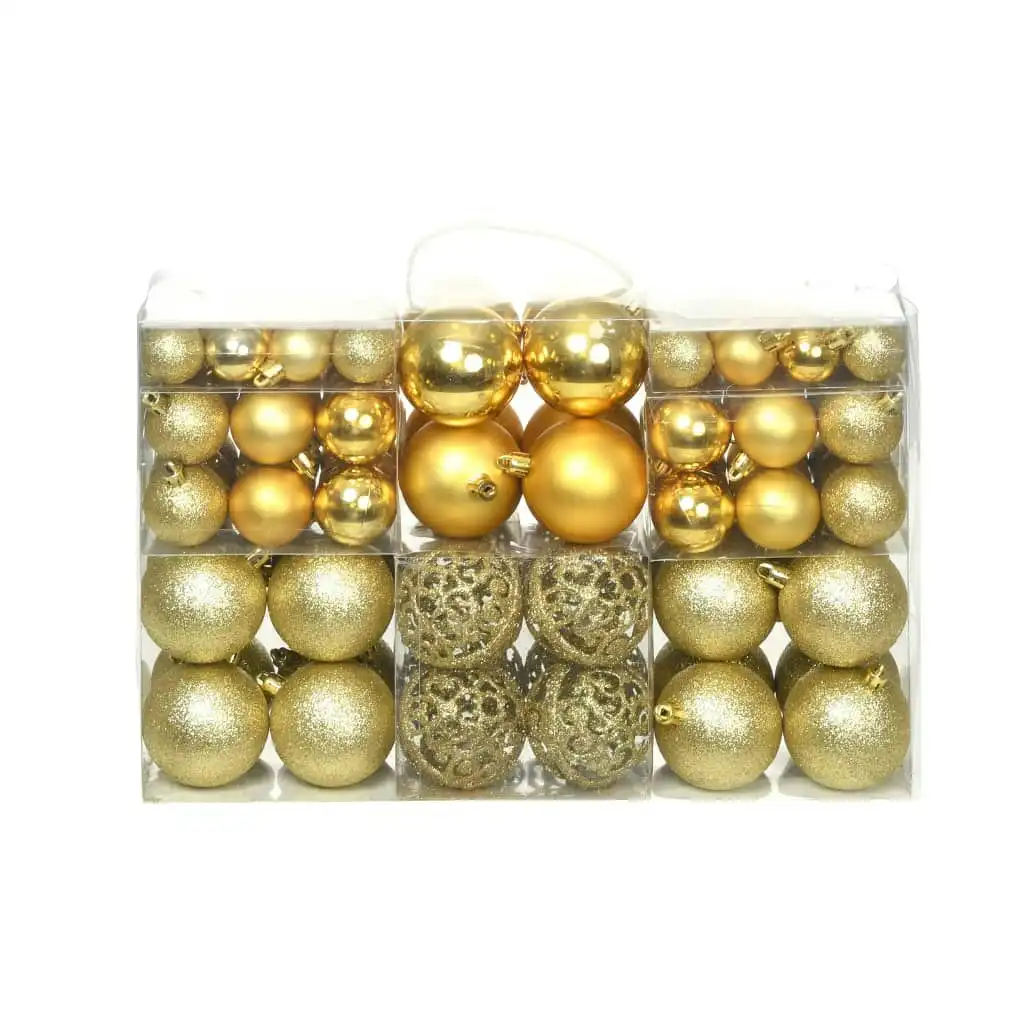 100 Piece Christmas Ball Set 3/4/6 cm Gold 245708