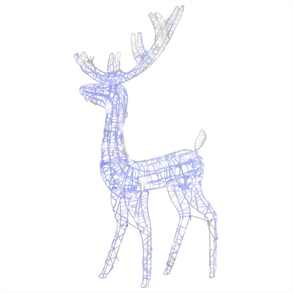 Acrylic Reindeer Christmas Decoration 140 LEDs 120 cm Blue 329783