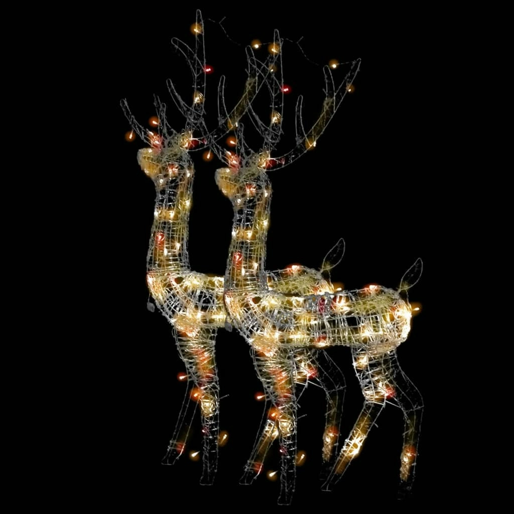 Acrylic Reindeer Christmas Decorations 2 pcs 120cm Multicolour 3154351