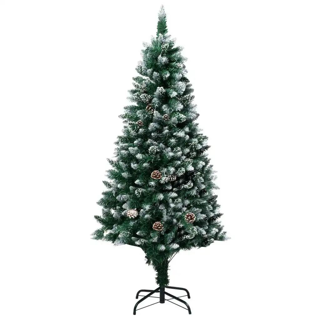 Artificial Christmas Tree with Pine Cones and White Snow 180 cm 321016