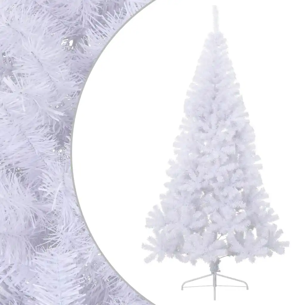 Artificial Half Christmas Tree with Stand White 180 cm PVC 328419