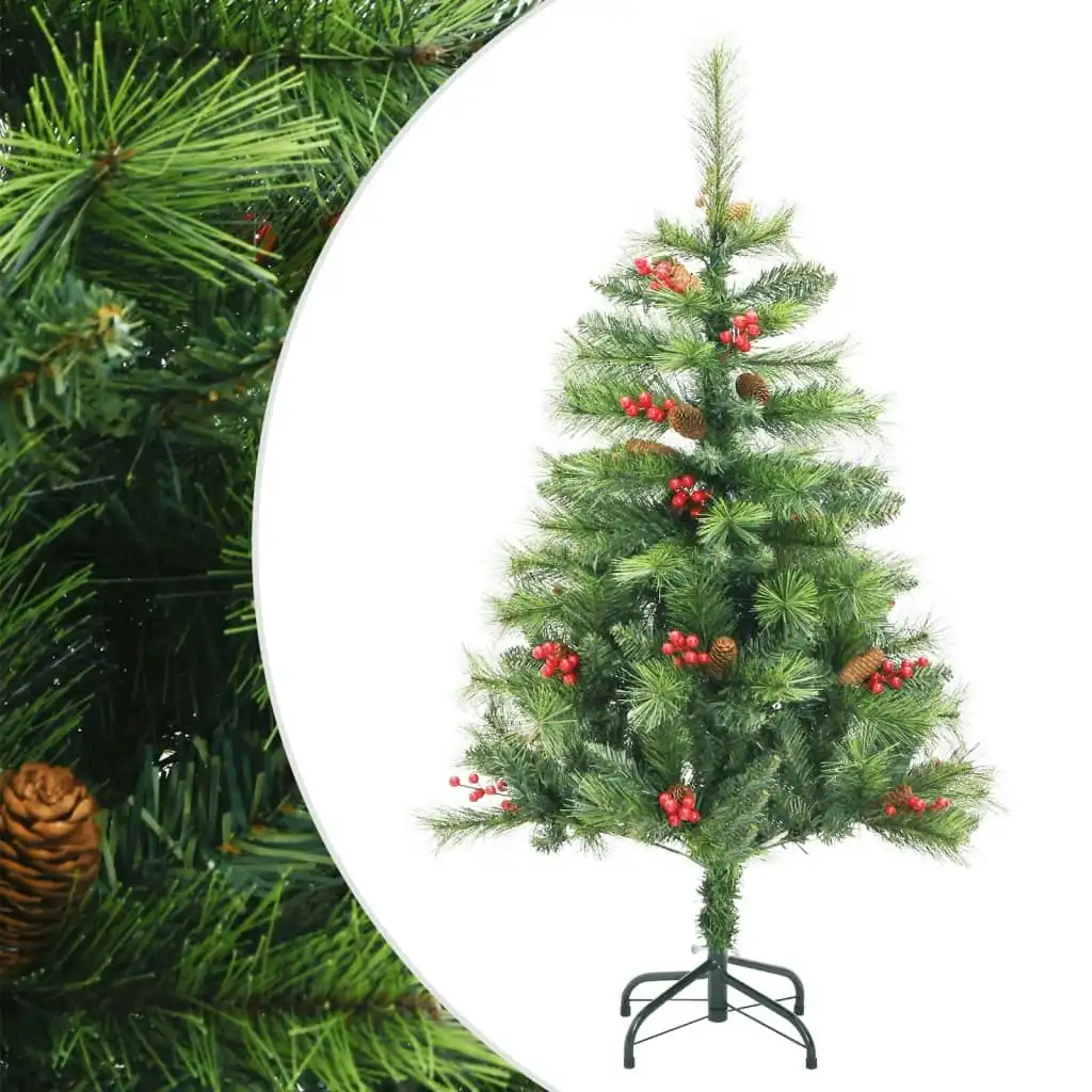 Artificial Hinged Christmas Tree with Cones and Berries 150 cm 357706