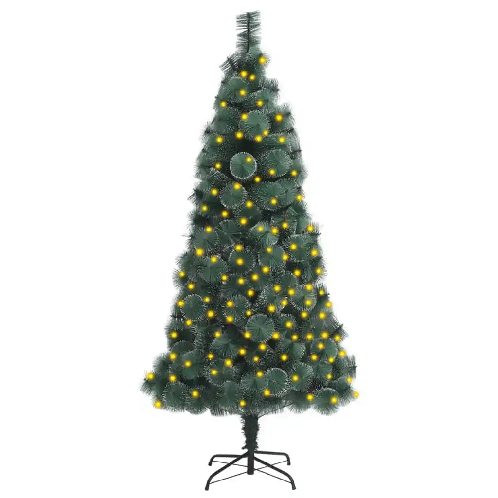 Artificial Pre-lit Christmas Tree Green 150 cm PVC&PE 3077779