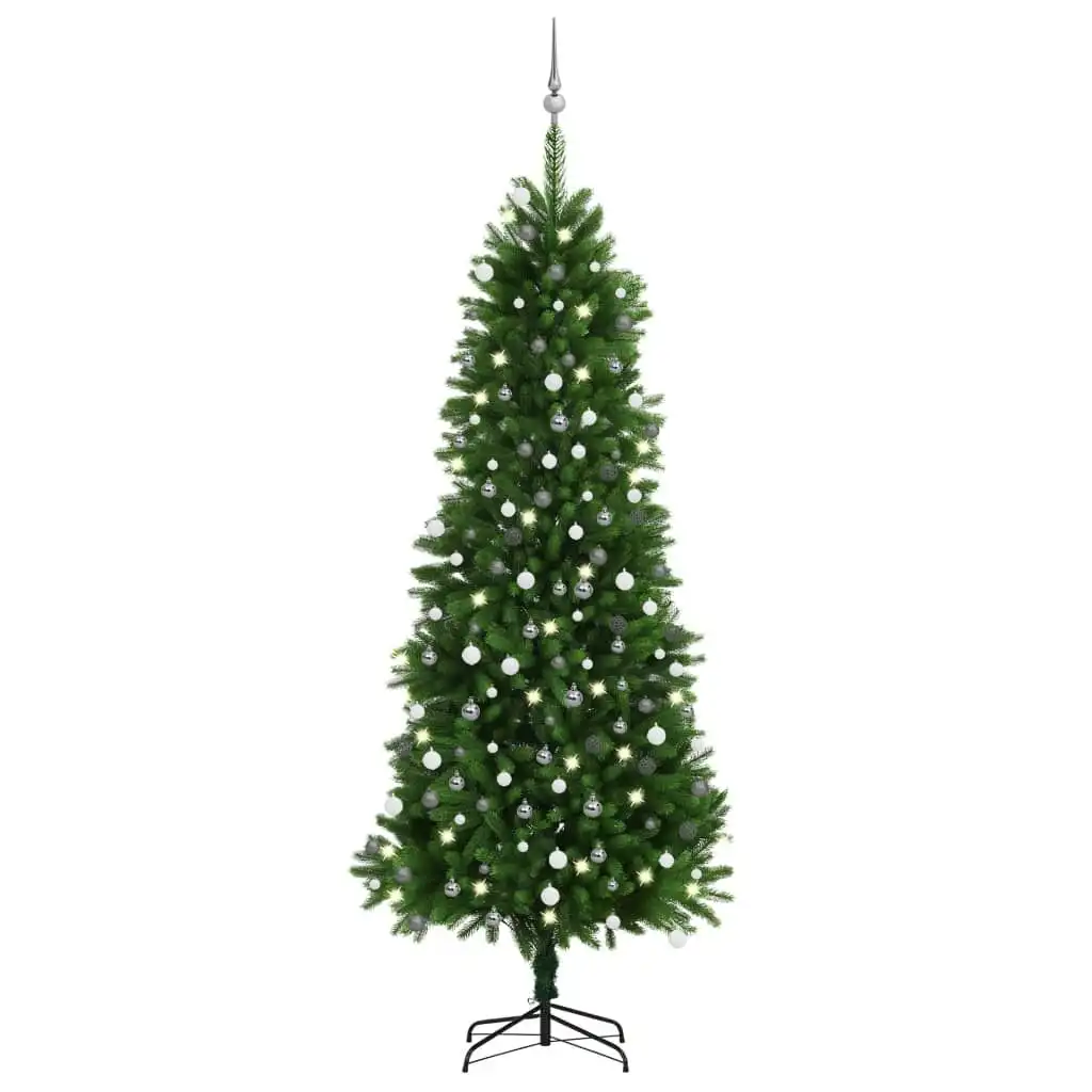 Artificial Pre-lit Christmas Tree with Ball Set 240 cm Green 3077729