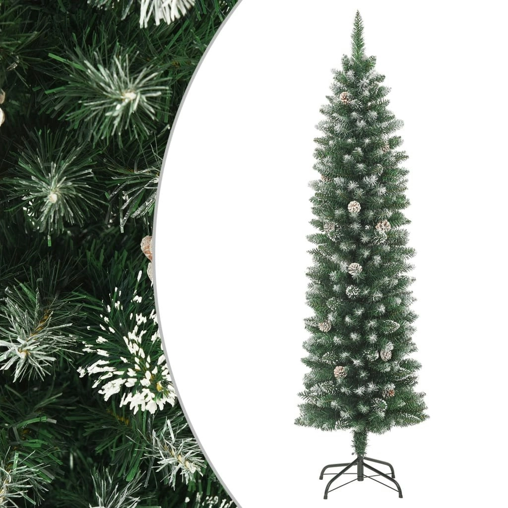 Artificial Slim Christmas Tree with Stand 120 cm PVC 345164