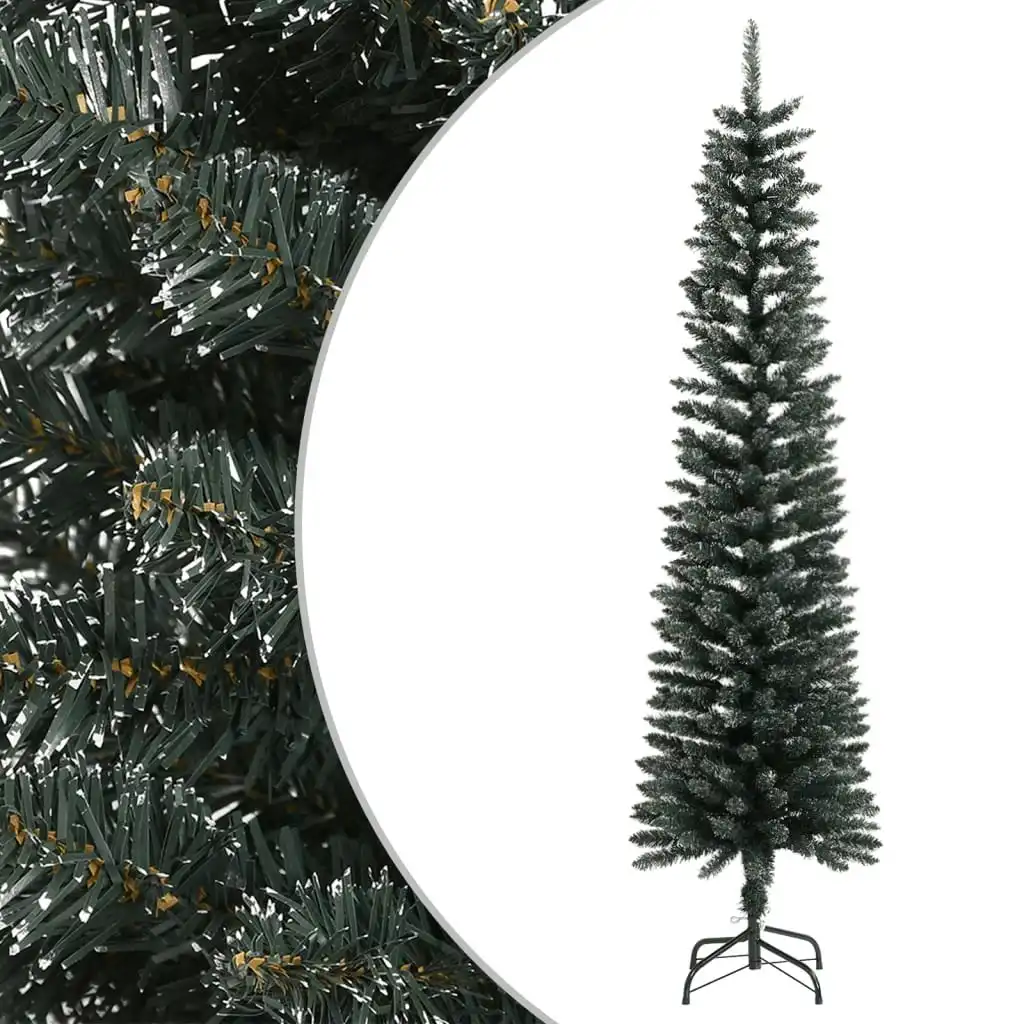 Artificial Slim Christmas Tree with Stand Green 180 cm PVC 345185