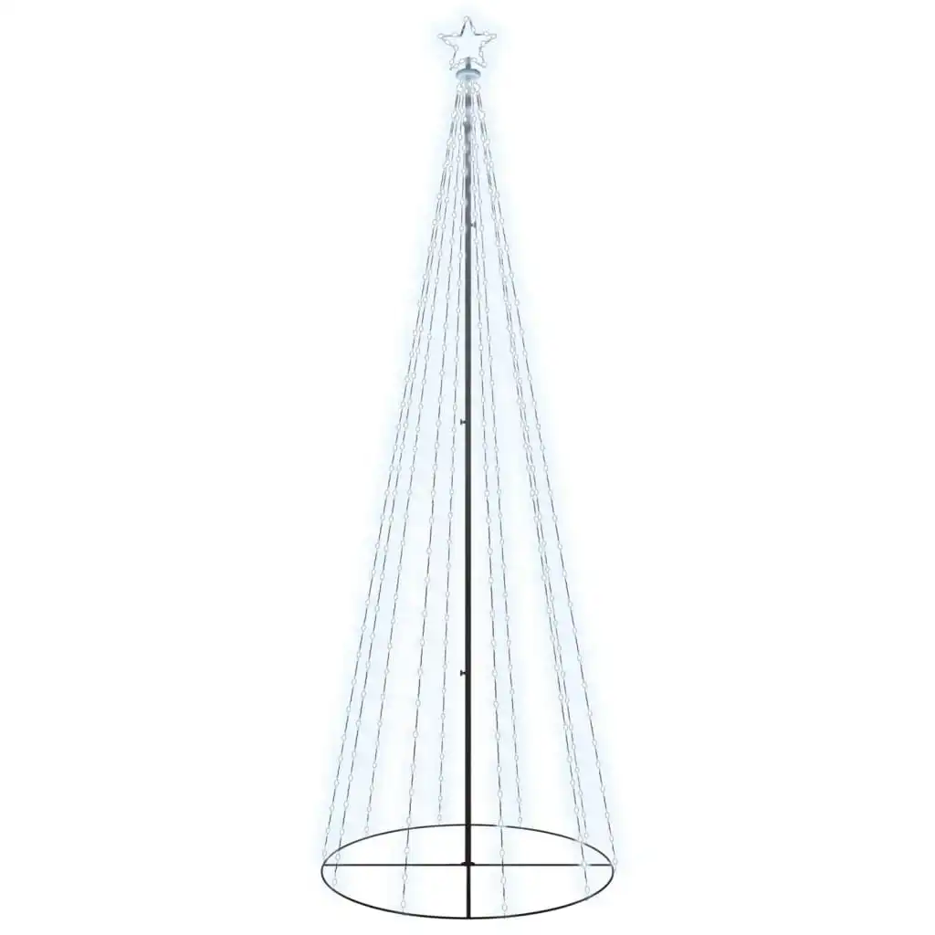 Christmas Cone Tree Cold White 310 LEDs 100x300 cm 343491