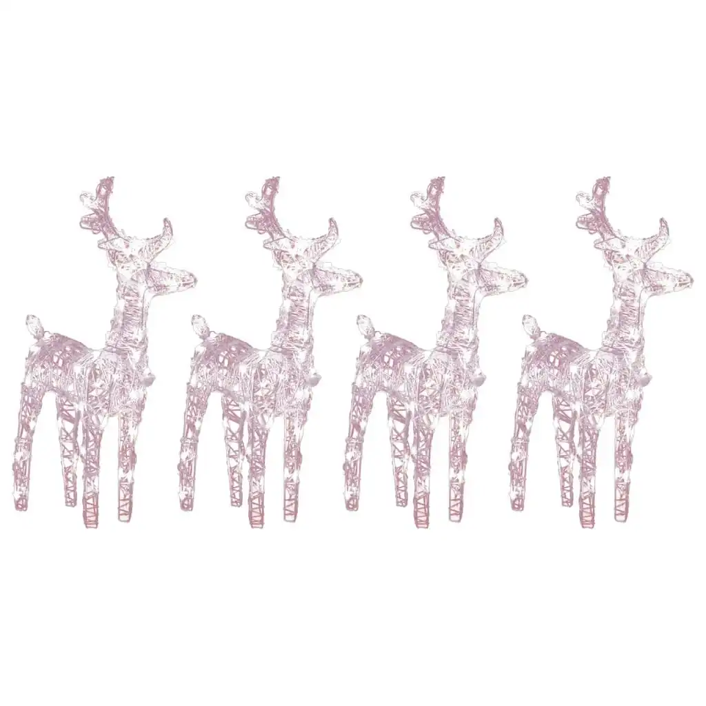 Christmas Reindeers 4 pcs Warm White 160 LEDs Acrylic 3154252