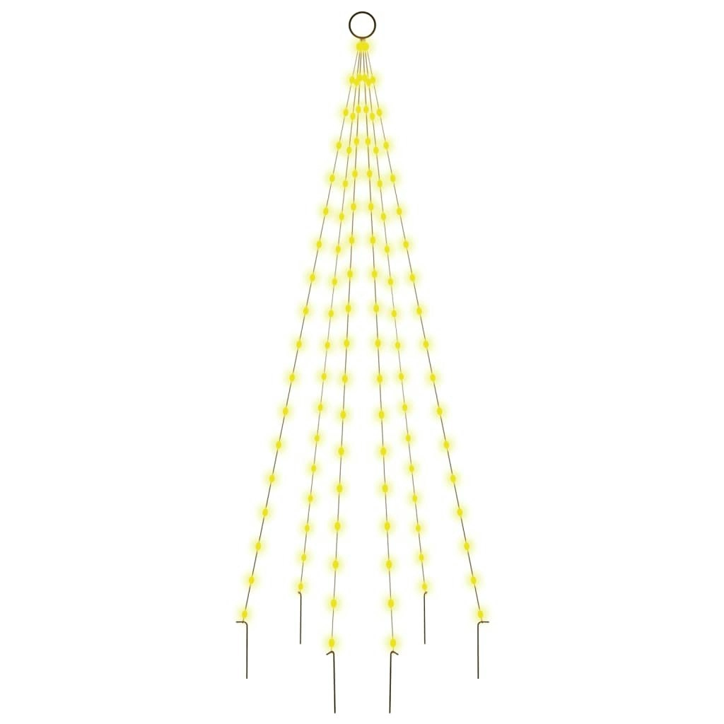 Christmas Tree on Flagpole Warm White 108 LEDs 180 cm 343518