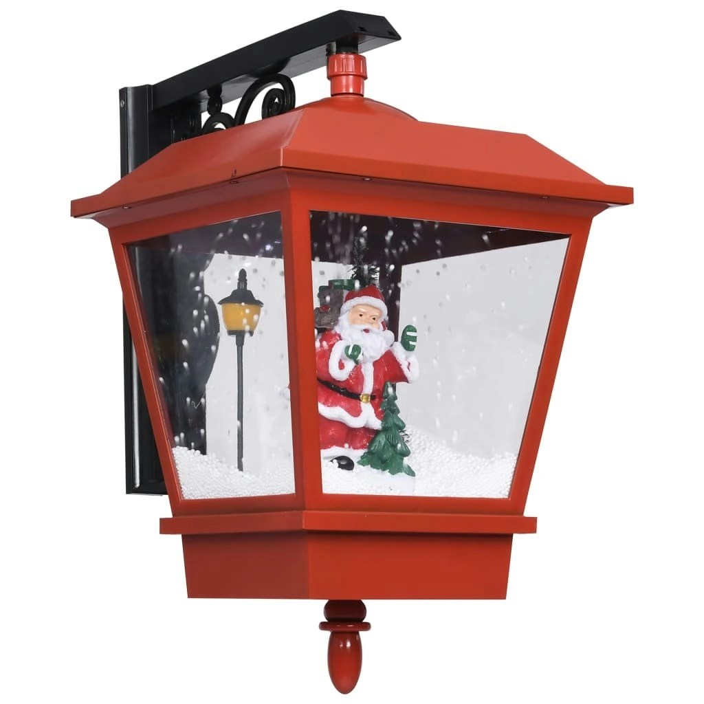 Christmas Wall Lamp with LED Lights and Santa Red 40x27x45 cm 289927