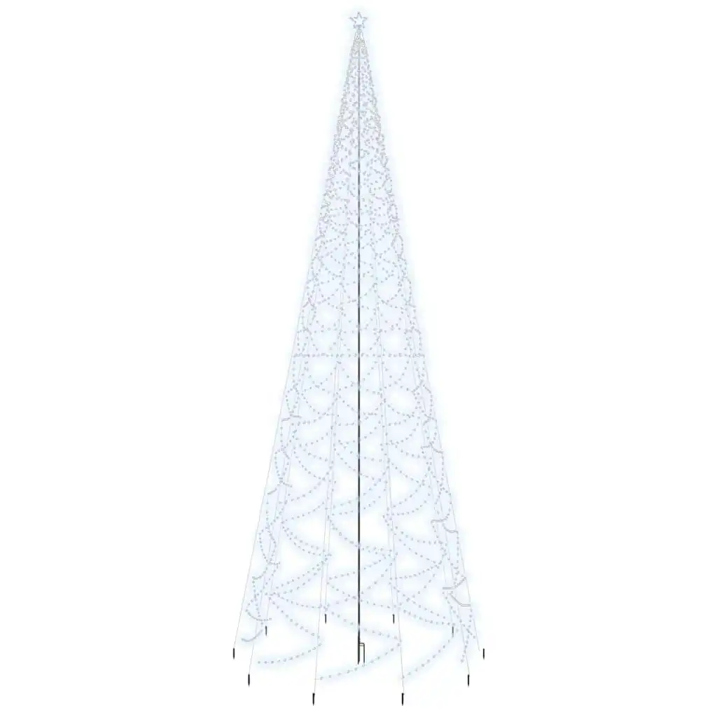 Christmas Tree with Spike Cold White 3000 LEDs 800 cm 343757