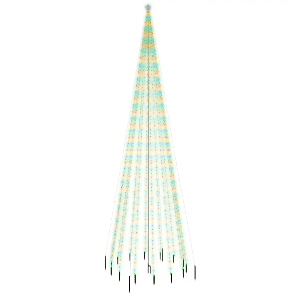 Christmas Tree with Spike Colourful 1134 LEDs 800 cm 343746