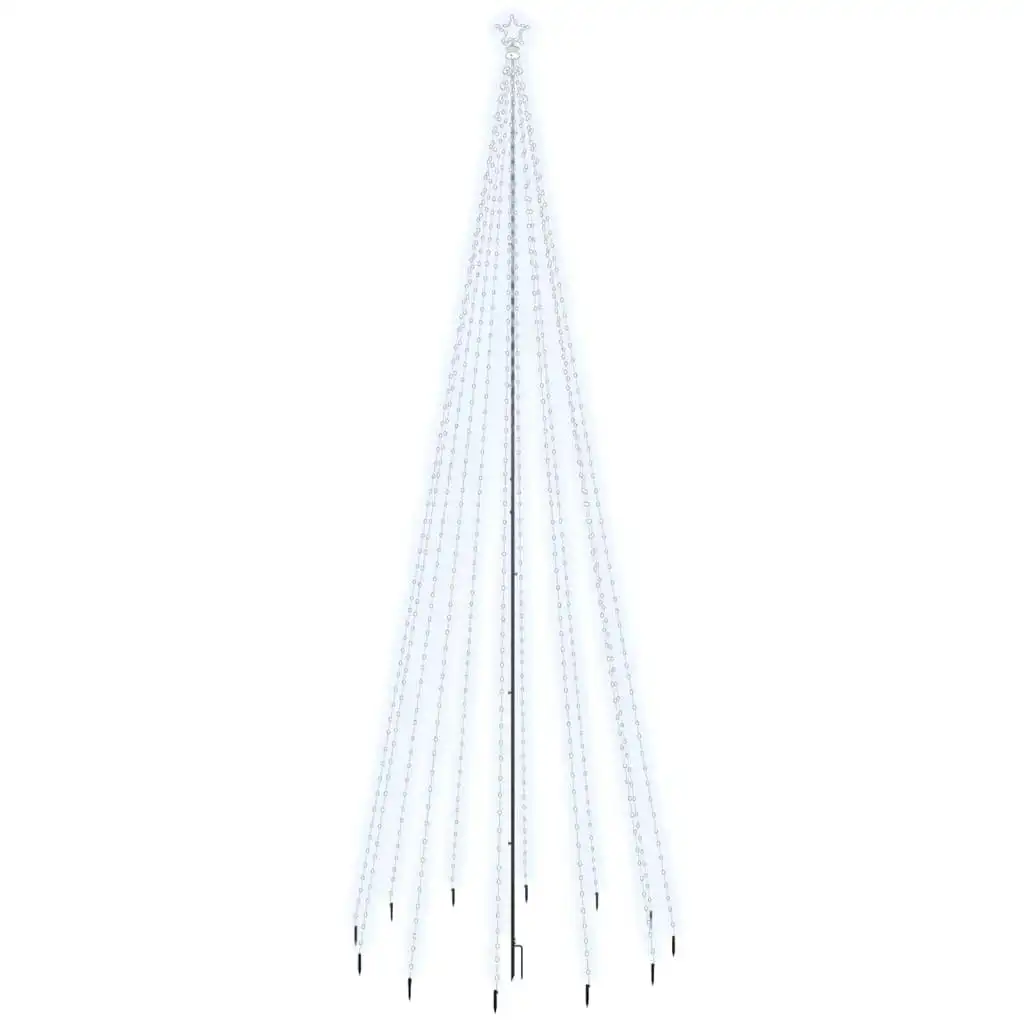 Christmas Tree with Spike Cold White 732 LEDs 500 cm 343741