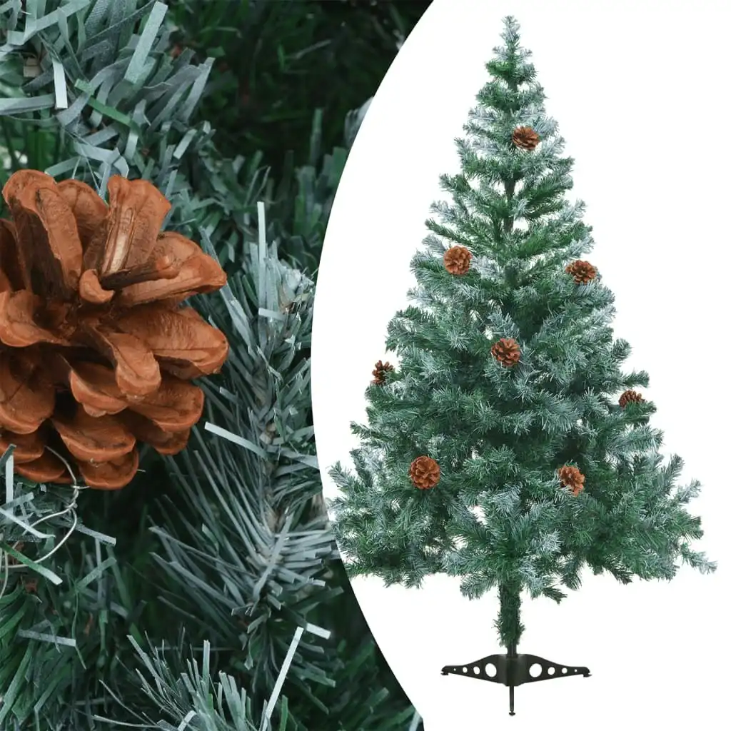 Frosted Christmas Tree with Pinecones 150 cm 60177