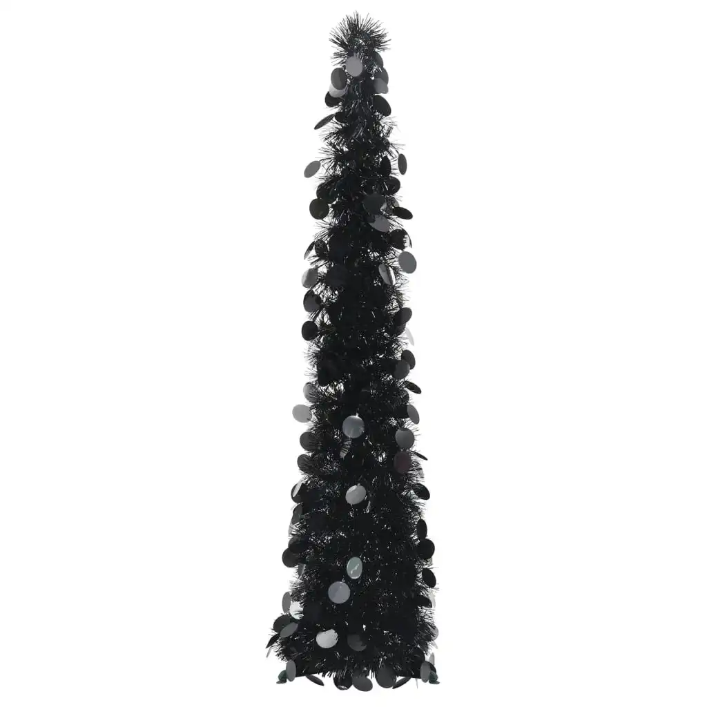 Pop-up Artificial Christmas Tree Black 120 cm PET 320985