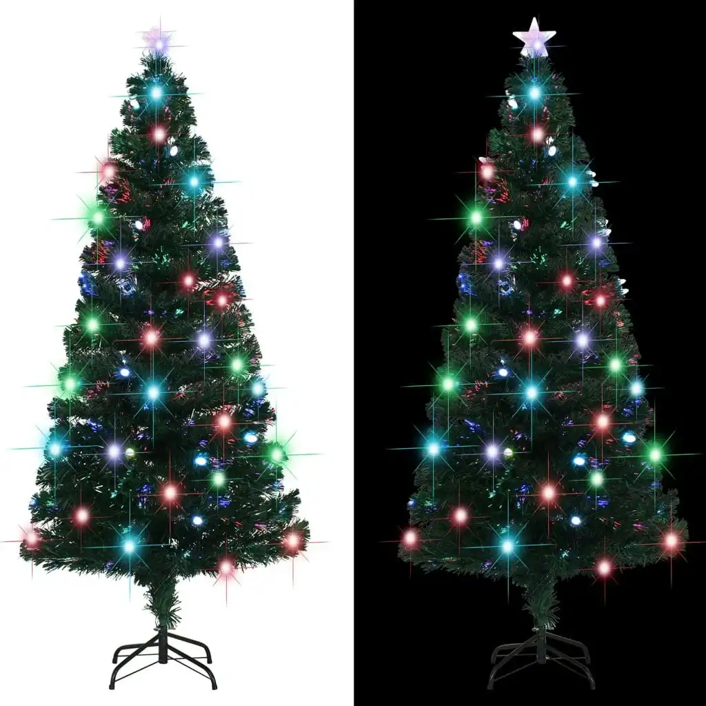 Pre-lit Christmas Tree with Stand 150 cm Fibre Optic 329073