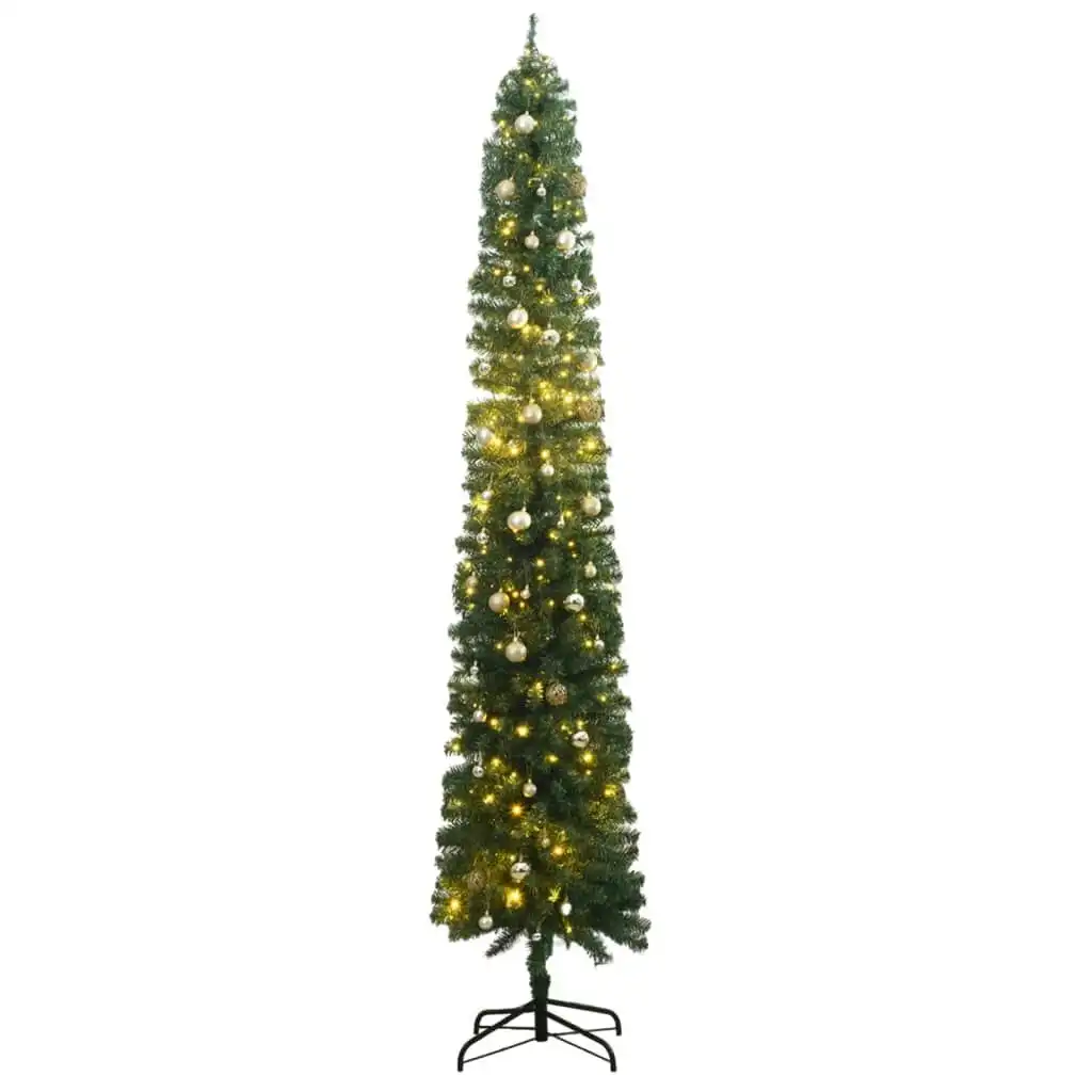 Slim Christmas Tree 300 LEDs & Ball Set 270 cm 3210229