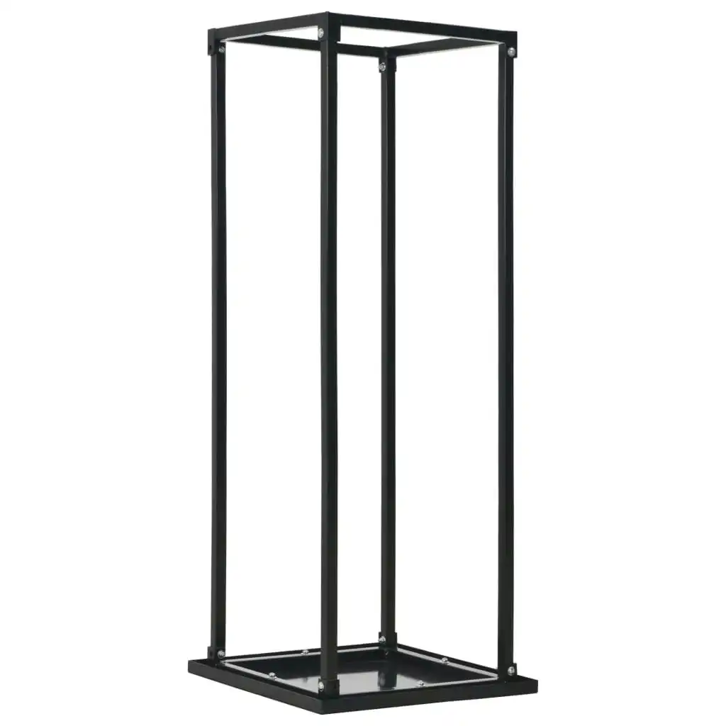 Firewood Rack with Base Black 37x37x113 cm Steel 284702