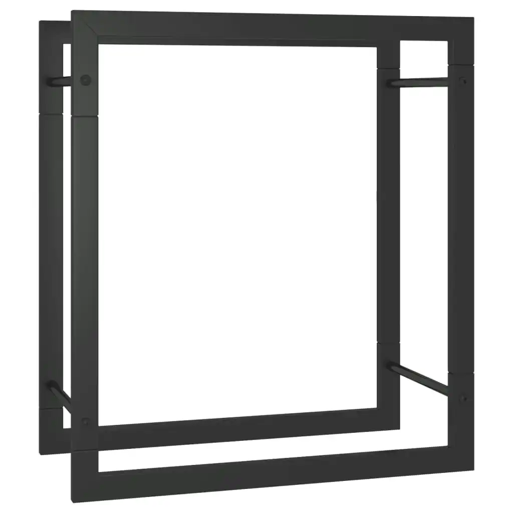 Firewood Rack Matt Black 50x28x56 cm Steel 350304