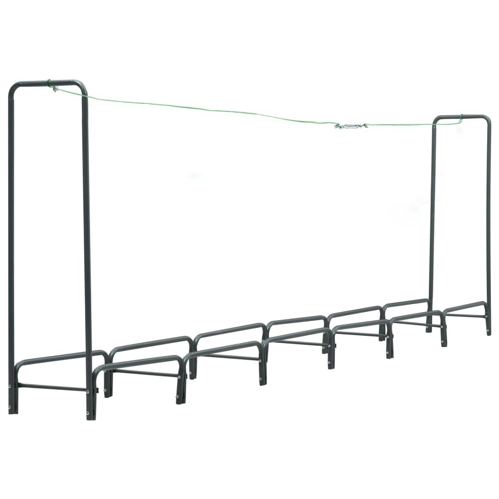 Firewood Rack Anthracite 360x35x120 cm Steel 286292