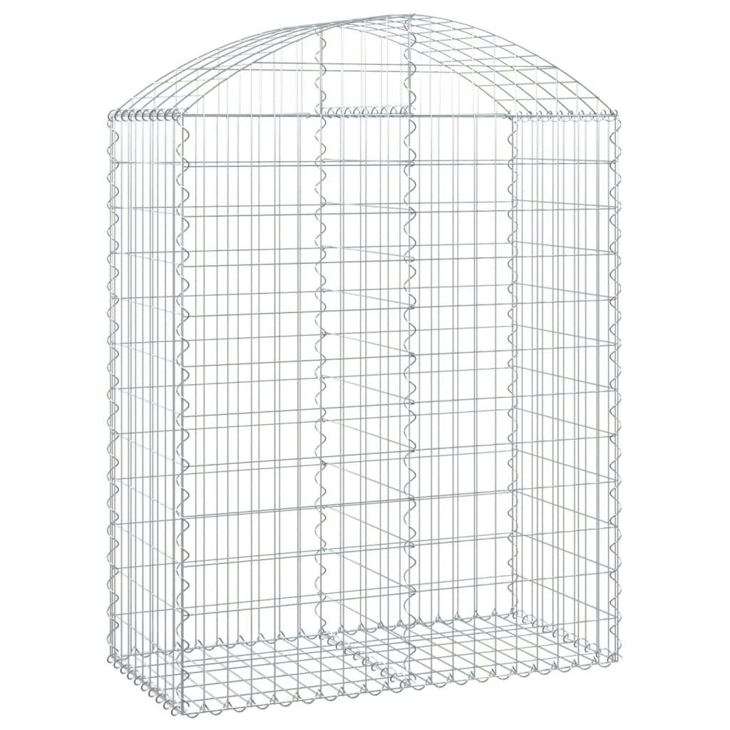 Arched Gabion Basket 100x50x120/140 cm Galvanised Iron 153436