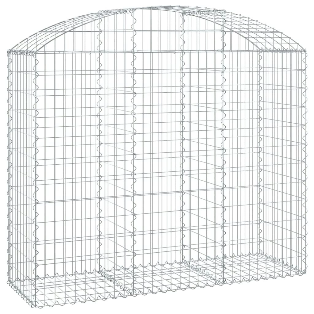 Arched Gabion Basket 150x50x120/140 cm Galvanised Iron 153456