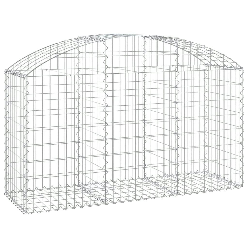 Arched Gabion Basket 150x50x80/100 cm Galvanised Iron 153454