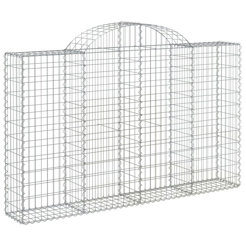 Arched Gabion Basket 200x30x120/140 cm Galvanised Iron 153486