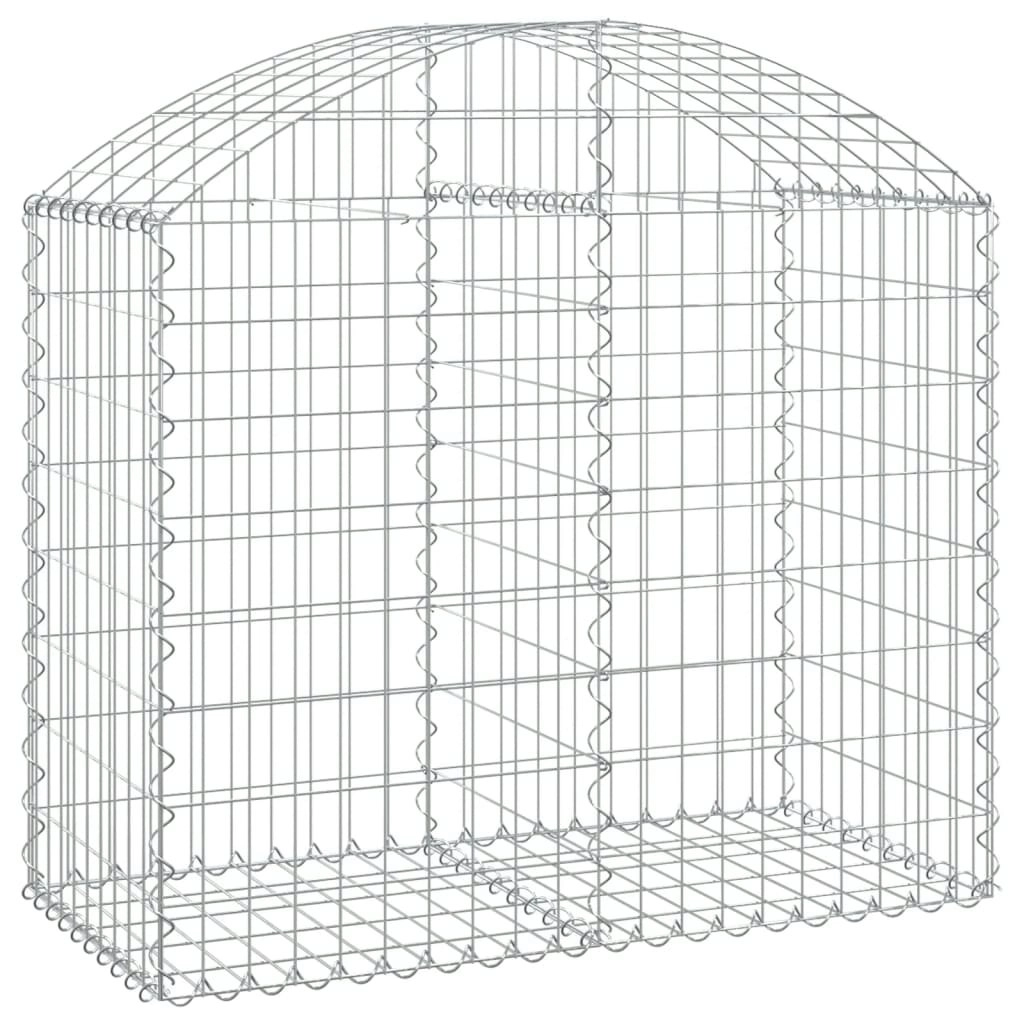 Arched Gabion Basket 100x50x80/100 cm Galvanised Iron 153434