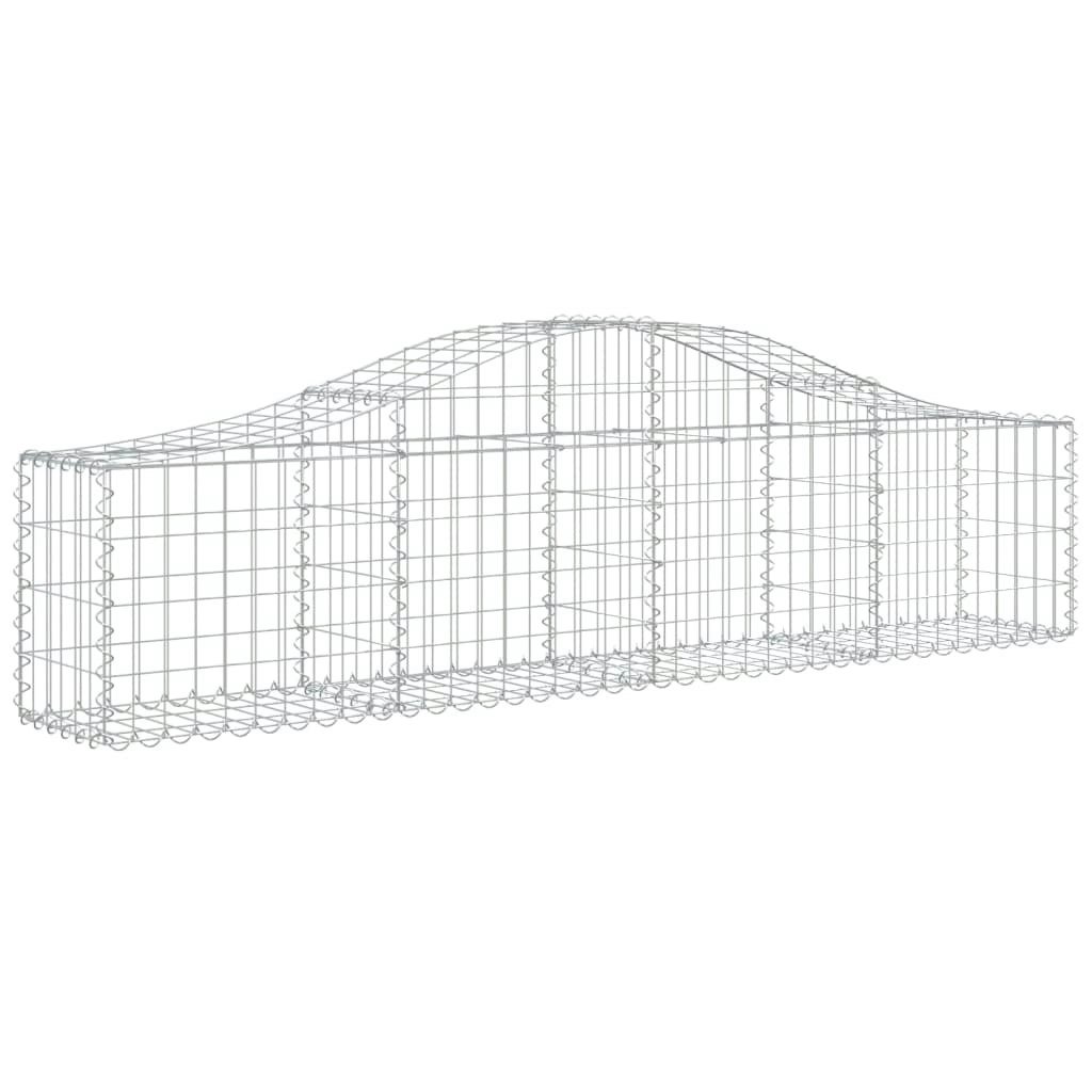 Arched Gabion Basket 200x30x40/60 cm Galvanised Iron 153382