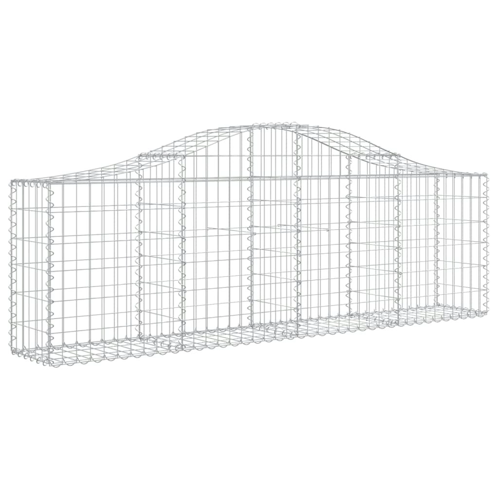 Arched Gabion Basket 200x30x60/80 cm Galvanised Iron 153383