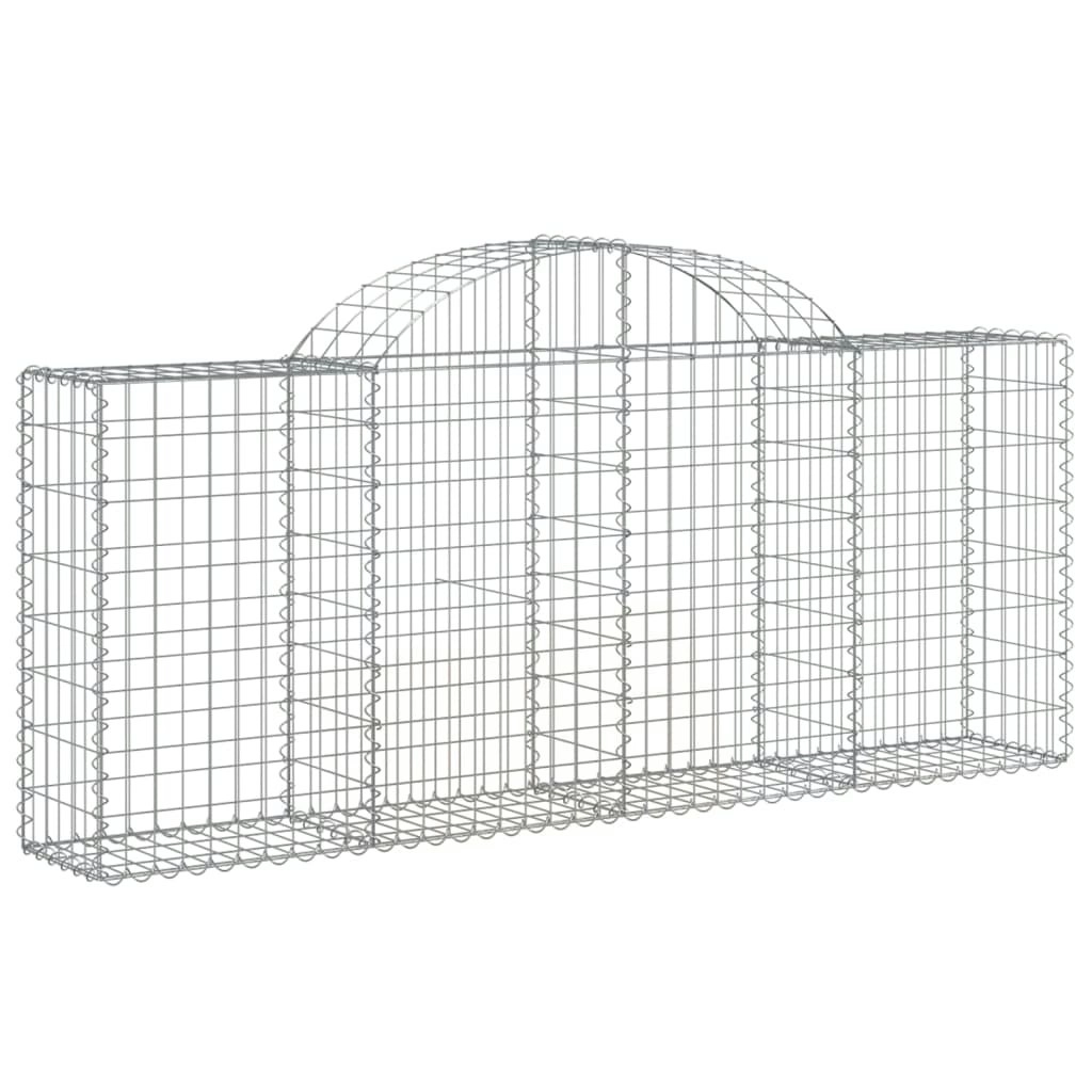 Arched Gabion Basket 200x30x80/100 cm Galvanised Iron 153484