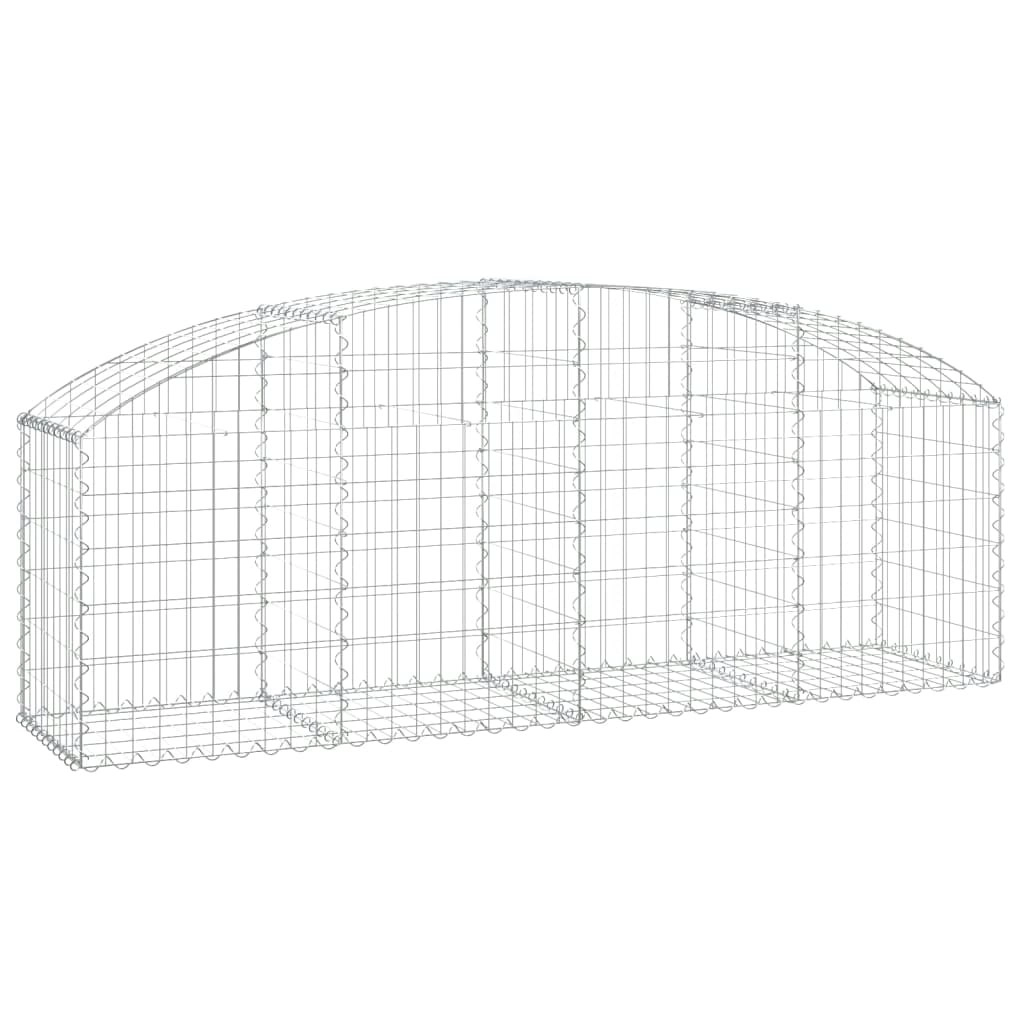 Arched Gabion Basket 200x50x60/80 cm Galvanised Iron 153473