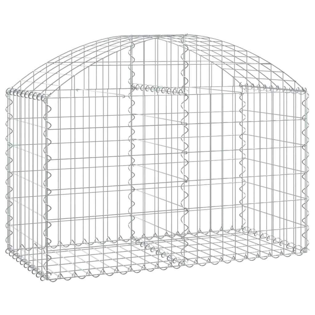 Arched Gabion Basket 100x50x60/80 cm Galvanised Iron 153433