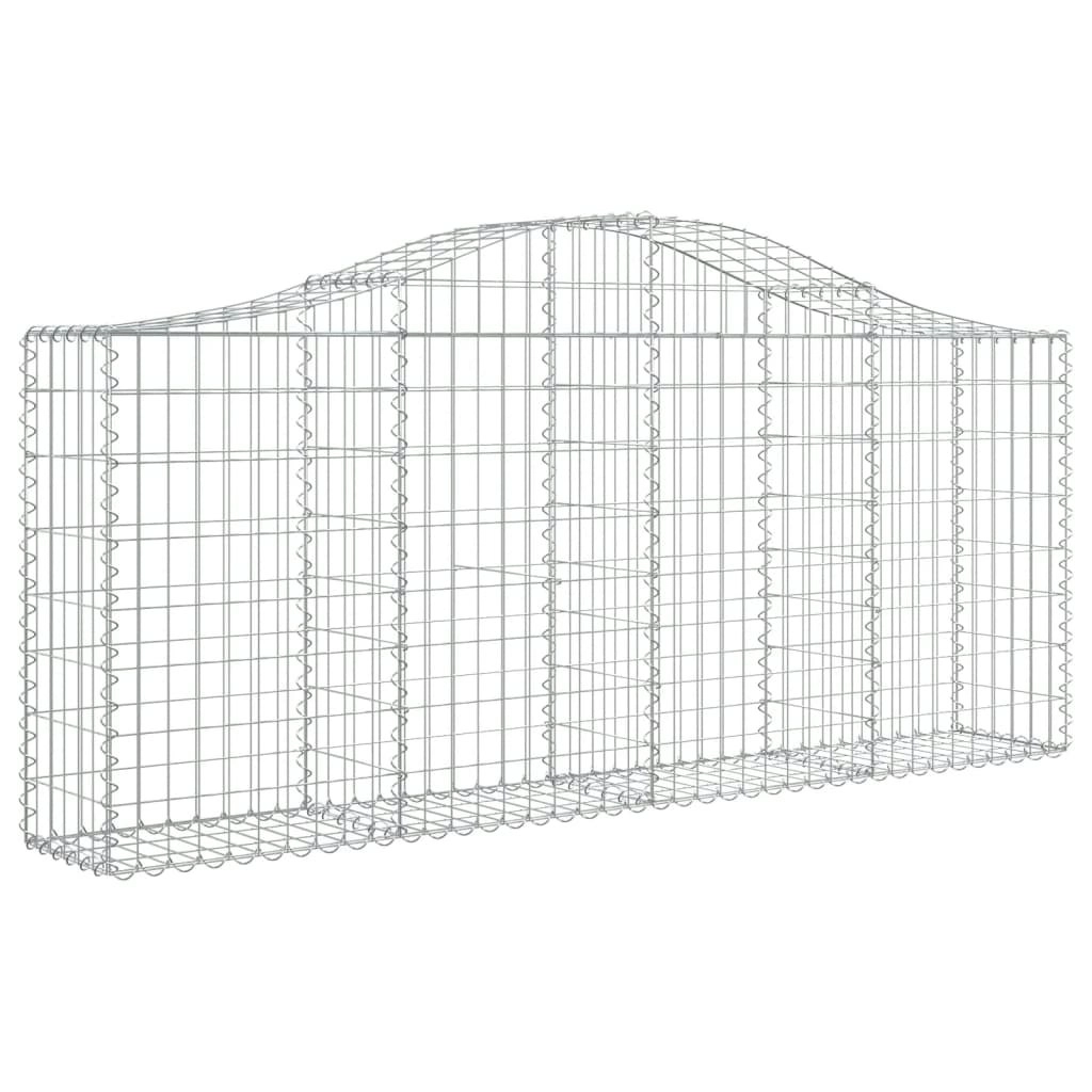 Arched Gabion Basket 200x30x80/100 cm Galvanised Iron 153384