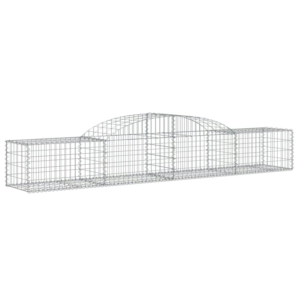 Arched Gabion Basket 300x50x40/60 cm Galvanised Iron 153512