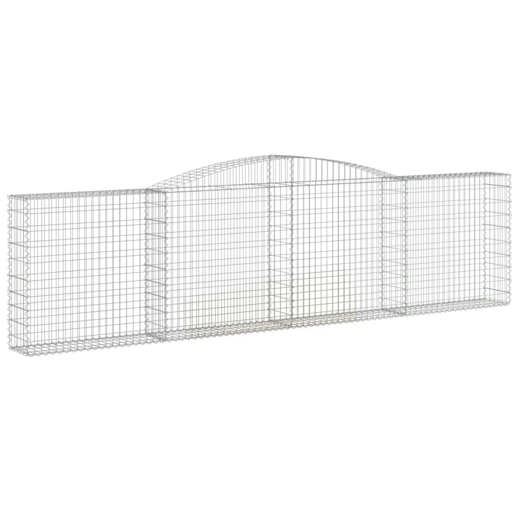 Arched Gabion Basket 400x30x100/120 cm Galvanised Iron 153525