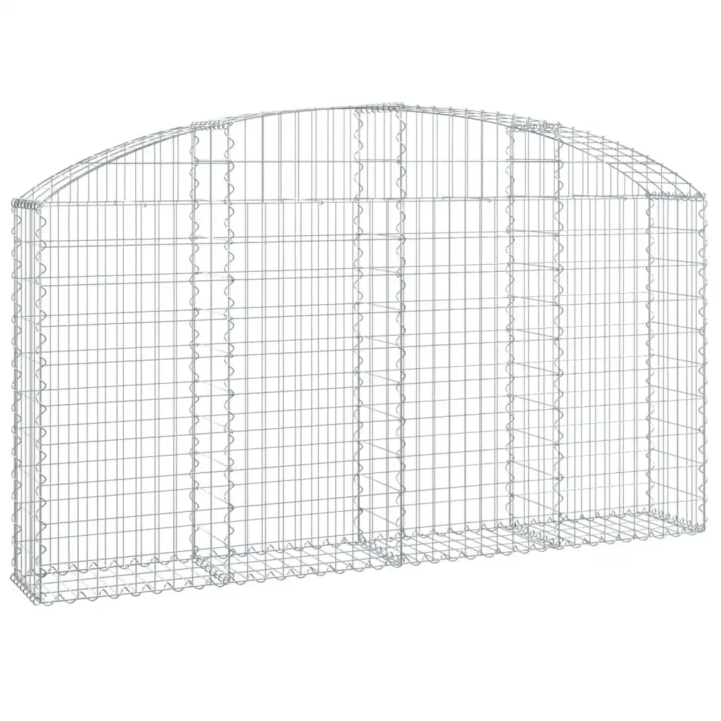 Arched Gabion Basket 200x30x100/120 cm Galvanised Iron 153465