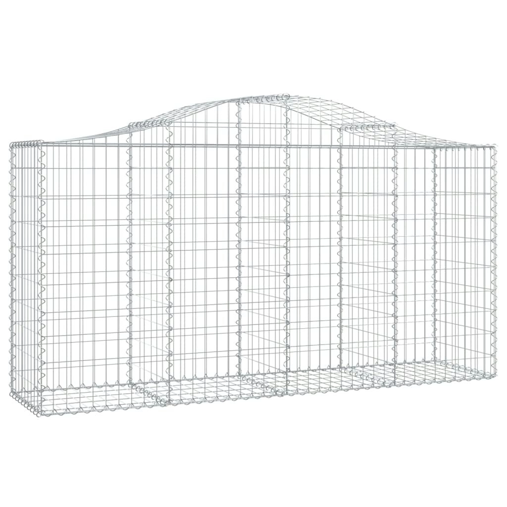 Arched Gabion Basket 200x50x100/120 cm Galvanised Iron 153395